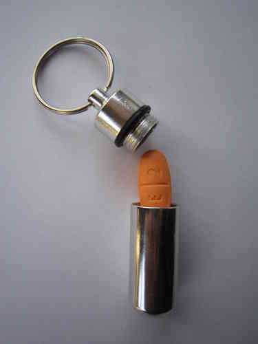 Key Ring Pill Box - Silver (Small)