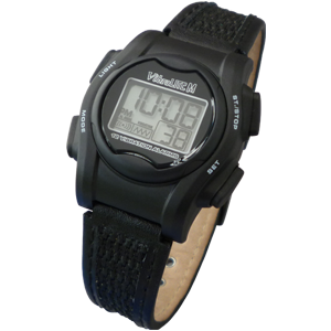 *DISCONTINUED* VibraLITE MINI - Black Leather Band - Vibrating Alarm Reminder Watch - TTW-VM-LBK