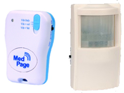 MedPage Tone & Vibrating pager with PIR Motion Sensor Bundle - MPPL-MS-B