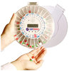 Automatic Pill Dispenser (2 lids white & clear) medelert - TabTimer TT6-28SC