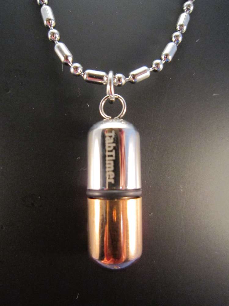 TabTimer Necklace Pill Box Bronze TT-NECK-BRZ