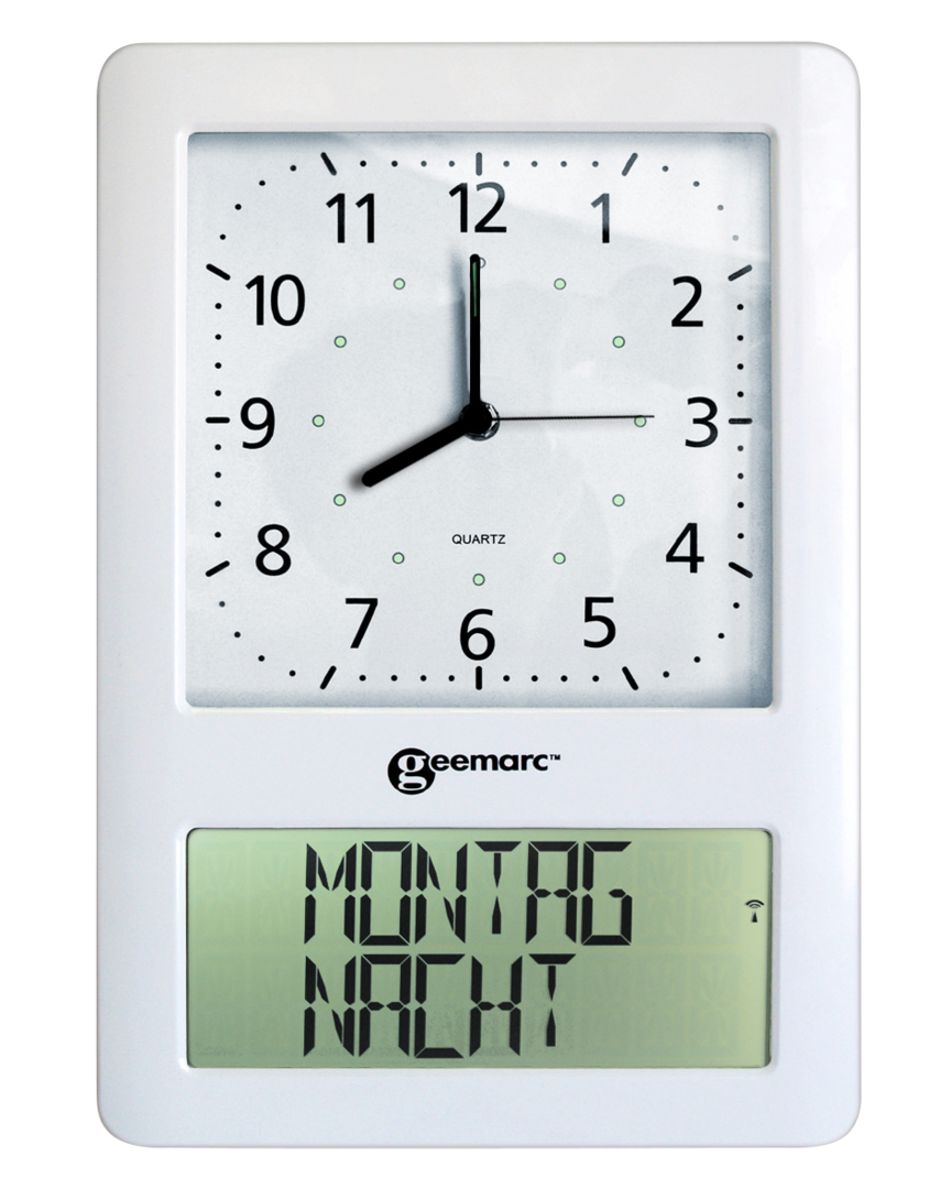 Viso 50 Alzheimers Analogue Clock Digital Orientation Display