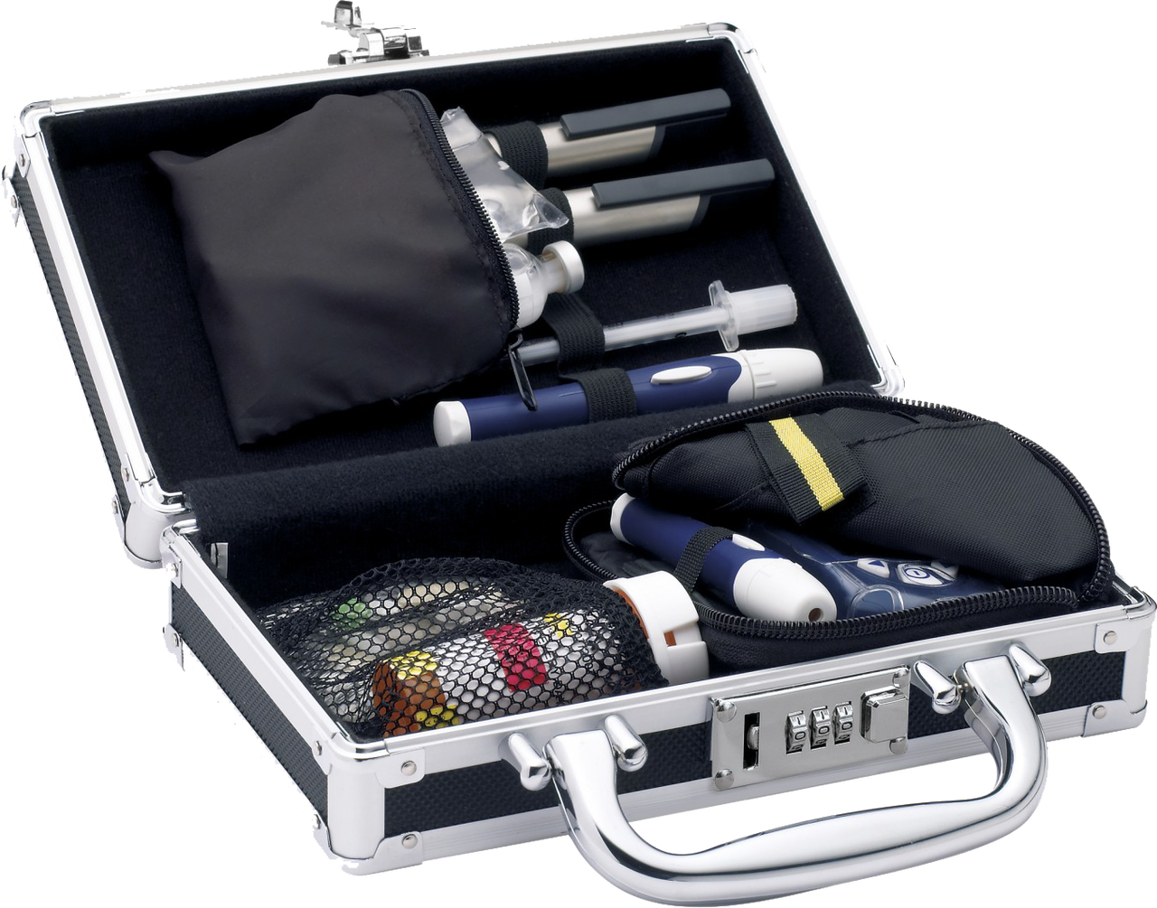 Vaultz Locking Medicine Case Black Combination Lock Case