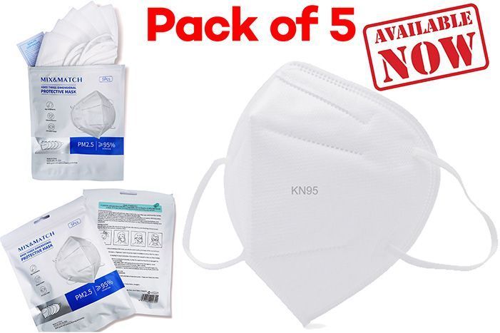 KN95 Mask 'Mix&Match' -5 pack -Three Dimensional Protective Masks