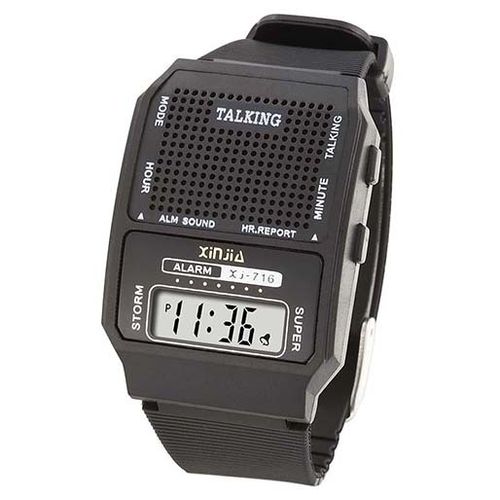 Super Storm Digital Talking Watch Black with Alarm / Snooze TTW-SSTW