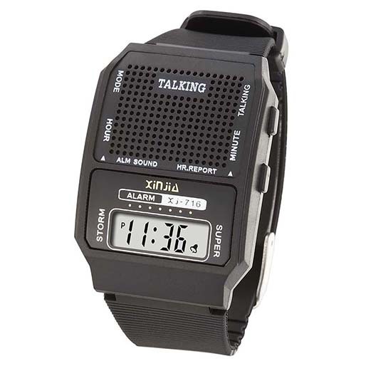 Super Storm Digital Talking Watch Black with Alarm / Snooze TTW-SSTW
