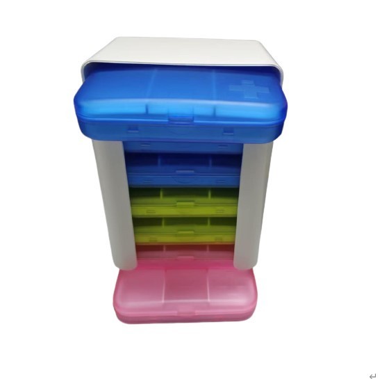 TabTimer MODE Tower - Pill Storage Box 6x7 daily compartments TTPB-MODE