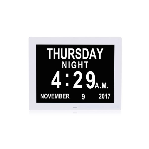 12 inch Digital Calendar Day Clock - Orientation Dementia Clock - TTC-DC1201-J