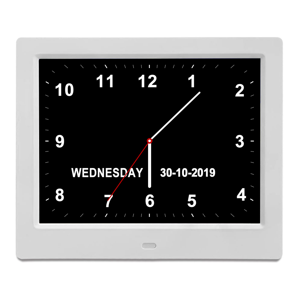8 インチ デジタル カレンダー 曜日時計方向時計 TTC-DC8001-01b