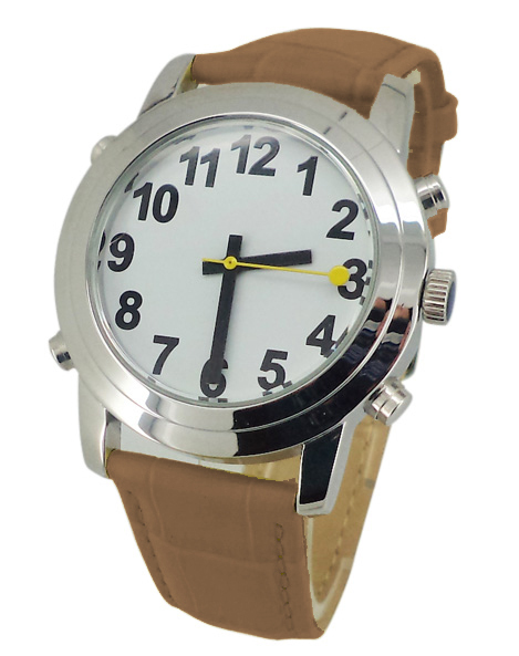 TTW-LVTW-BRW-HV-QL9909-Low-Vision-Talking-Watch-Brown-Leather-Band