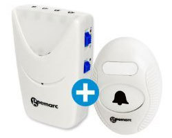 Amplicall 1 door bell with AC50 Vibrating & Beeping Alerter for hearing impaired